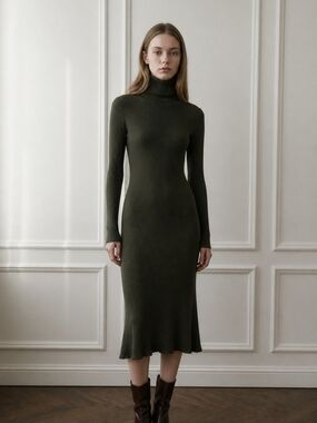 reformation green long sleeve dress | Dresses | Reformation And White Mini dress